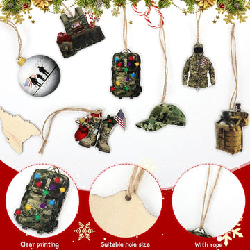 24 Pcs Army Ornaments for Christmas Tree Military Christmas Decorations product photo 4