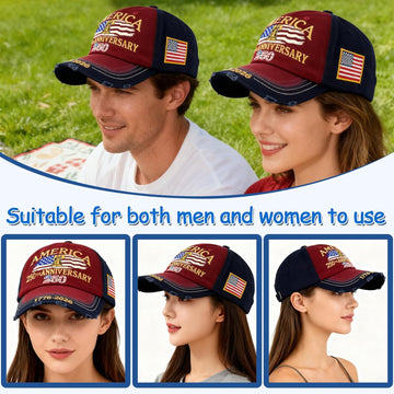 250 Anniversary USA Hat Embroidered product photo 5