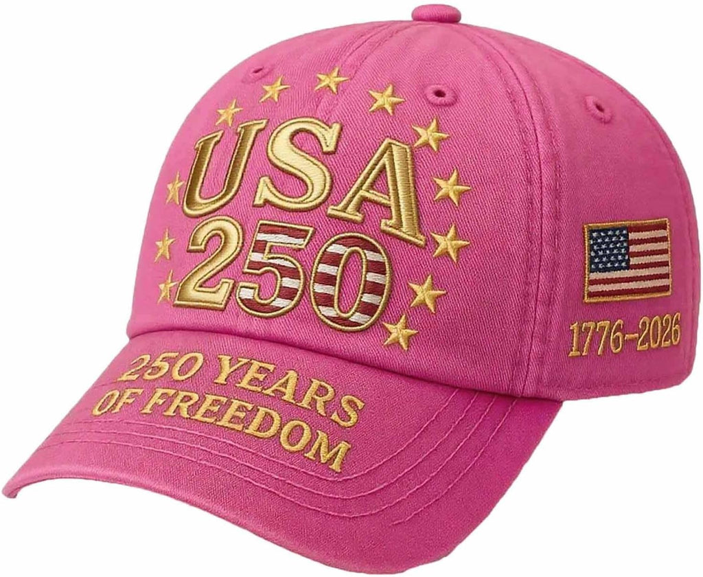 250th Anniversary hat USA 250Th Anniversary Hat for Men Women 1776 2026 Cotton Patriotic Flag Print Baseball Cap Trendy Adjustab main product photo