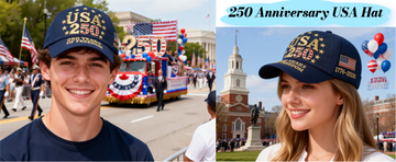 250th Anniversary hat USA 250Th Anniversary Hat for Men Women 1776 2026 Cotton Patriotic Flag Print Baseball Cap Trendy Adjustab product photo 2