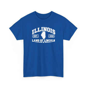 Illinois Land of Lincoln T-Shirt — State Vintage Map Tee