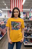 USA American Flag Bass Fishing T-Shirt – Made in USA