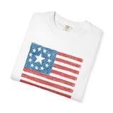Freedom Kids Crayon Drawing American Flag T-Shirt