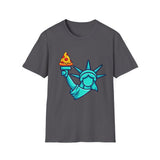 Statue of Liberty Pizza Tee — Funny NYC Pizza T‑Shirt