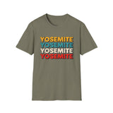 Yosemite Retro Stack T-Shirt — Vintage National Park Tee for Outdoor Lovers