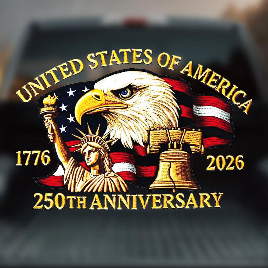 United States of America 1776 2026 250th Anniversary Car Window Decal product photo