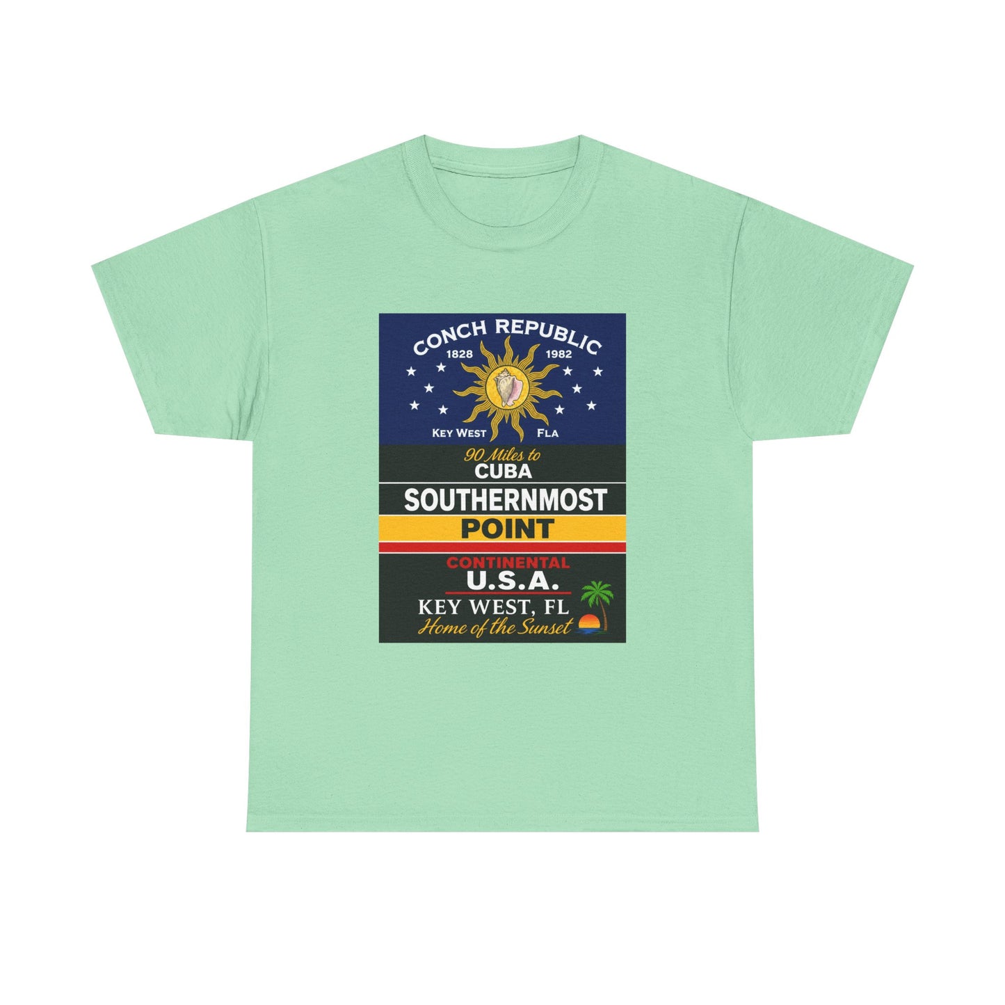 Key West Southernmost Point T-Shirt — 90 Miles to Cuba to USA Vintage Tee