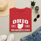 Ohio The Buckeye State T-Shirt — Retro State Outline Tee