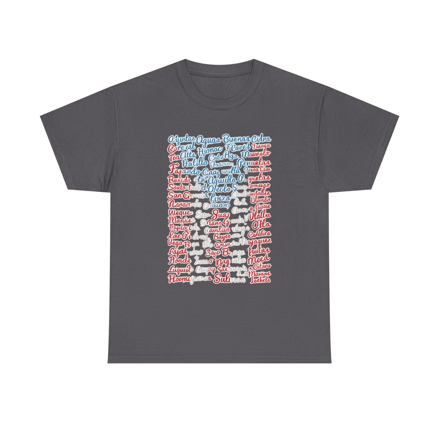 Puerto Rico Cities & Flag T-Shirt — Vintage Road Sign Tee