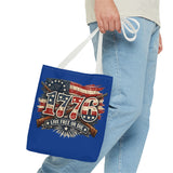 1776 'Live Free or Die' Patriotic Tote Bag