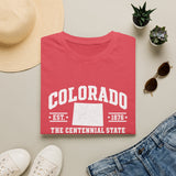 Colorado Centennial State T-Shirt — EST. 1876 Retro College Tee