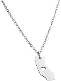 Stainless Steel State of California Necklace