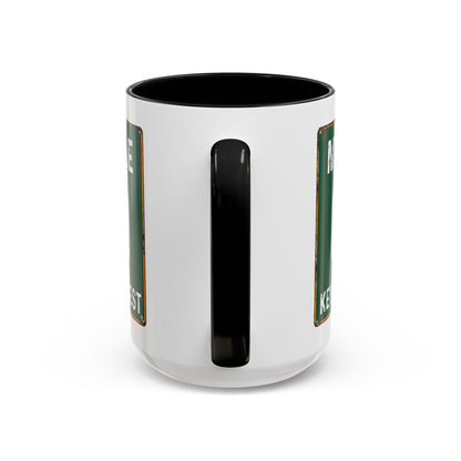 Key West Mile 0 Coffee Mug – Retro Road Sign Accent Mug