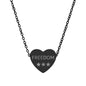Engraved Freedom Heart Necklace — Patriotic Stainless / Silver Pendant
