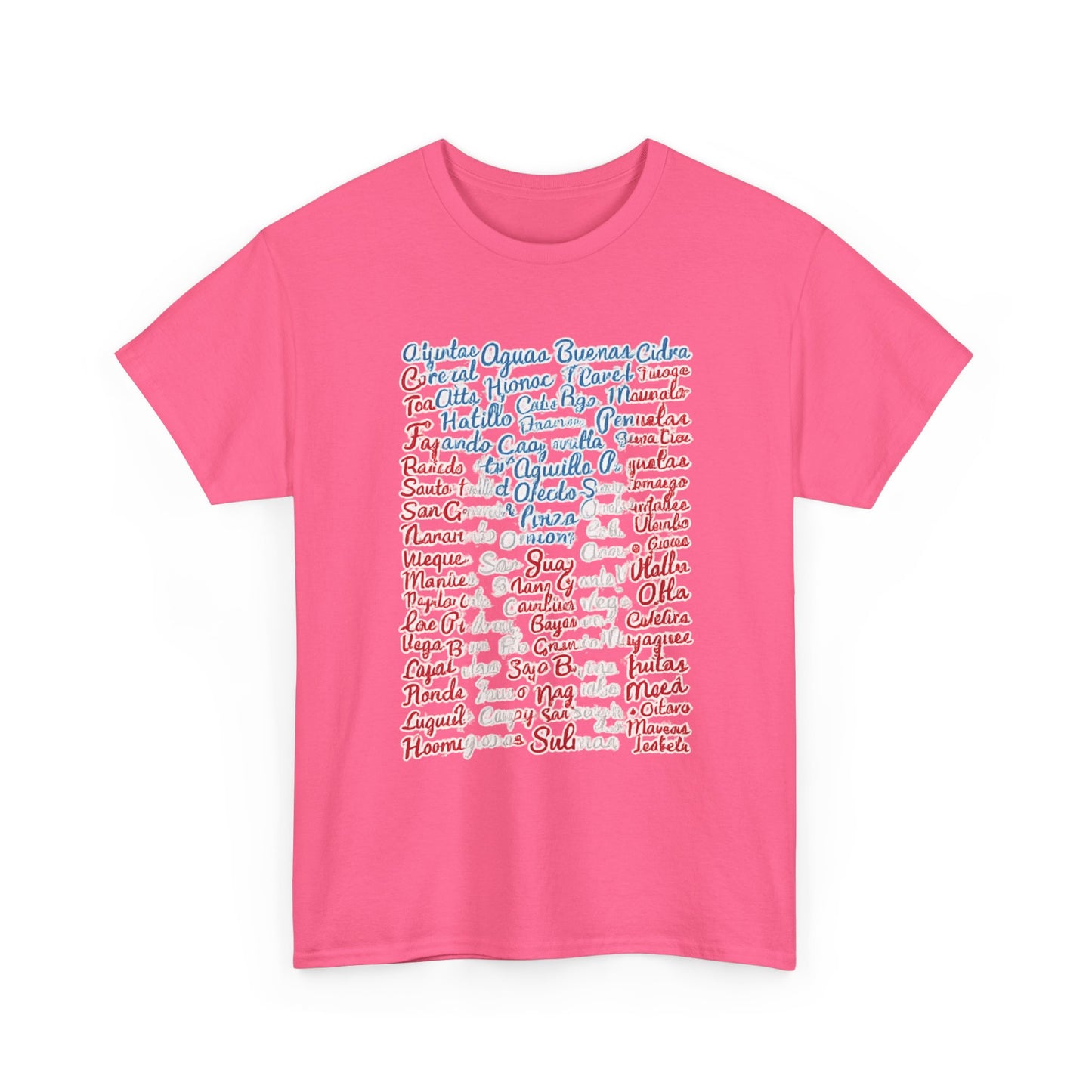 Puerto Rico Cities & Flag T-Shirt — Vintage Road Sign Tee