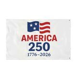 America 250 Flag — 1776–2026 Bicentennial Commemorative White Double-Sided Flag