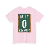 Key West Mile 0 T-Shirt — Vintage Road Sign Tee