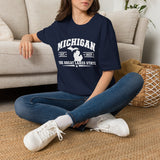 Michigan The Great Lakes State T-Shirt & Map & EST. 1837