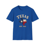 Texas Flag State T-Shirt — Vintage Lone Star Graphic Tee (EST. 1845)