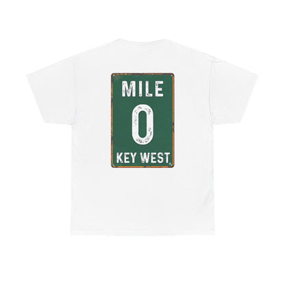 Key West Mile 0 T-Shirt — Vintage Road Sign Tee