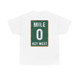 Key West Mile 0 T-Shirt — Vintage Road Sign Tee