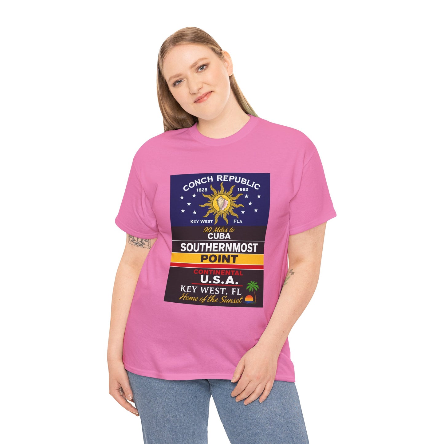 Key West Southernmost Point T-Shirt — 90 Miles to Cuba to USA Vintage Tee