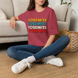 Yosemite Retro Stack T-Shirt — Vintage National Park Tee for Outdoor Lovers