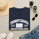 Pennsylvania Keystone State T-Shirt — Vintage State Map Tee