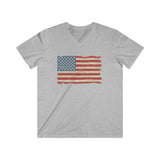 Vintage American Flag V-Neck Tee
