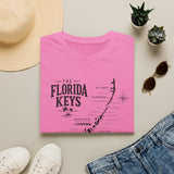 Florida Keys Map T-Shirt — Vintage Coastal Map Tee (The Florida Keys)