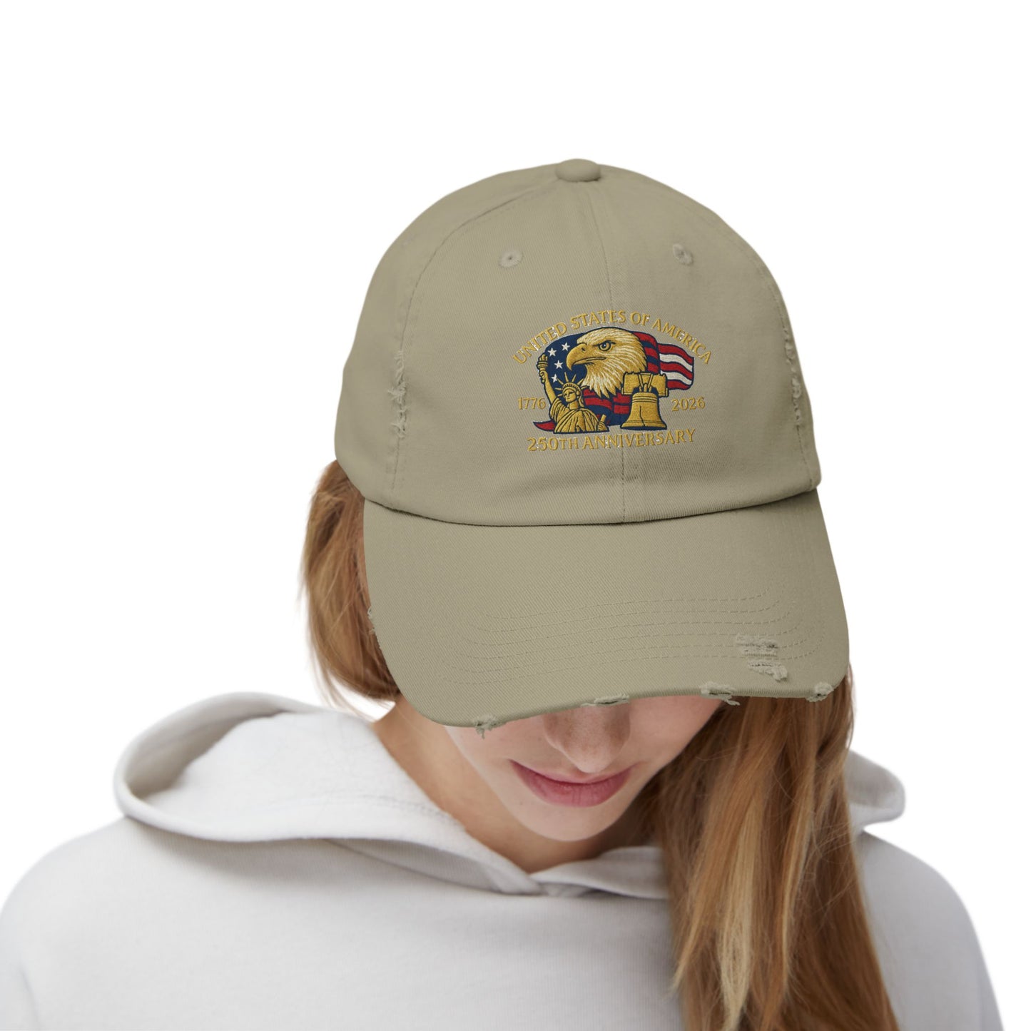 United States of America 1776-2026 Distressed Baseball Hat