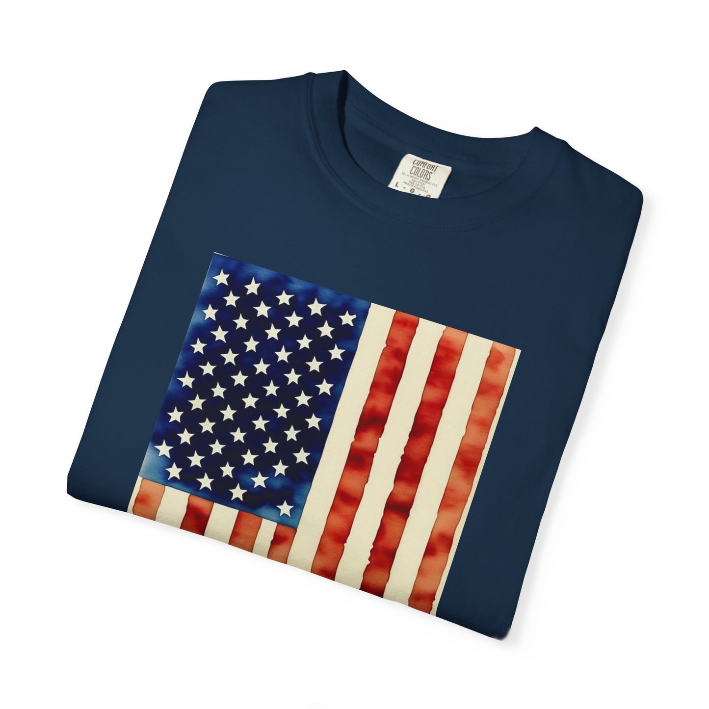 American Flag Watercolors T‑Shirt