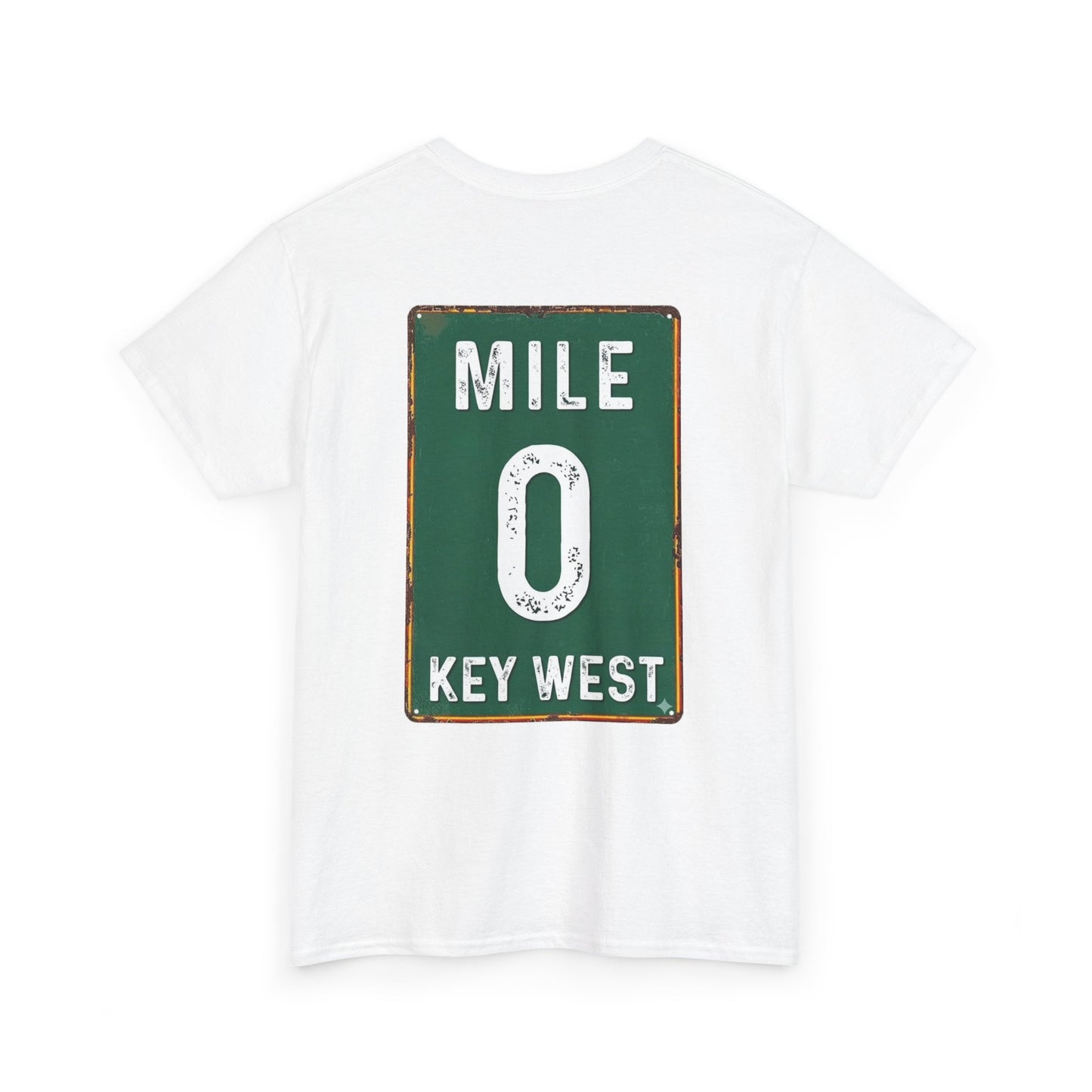 Key West Mile 0 T-Shirt — Vintage Road Sign Tee