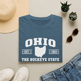 Ohio The Buckeye State T-Shirt — Retro State Outline Tee