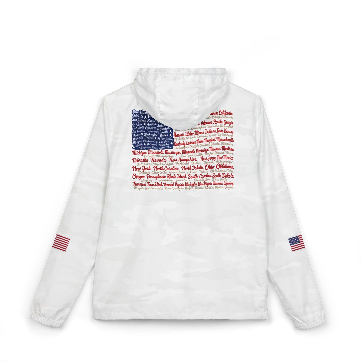USA States & Cities American Flag Windbreaker Jacket