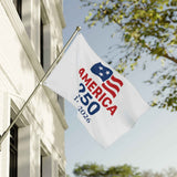 America 250 Flag — 1776–2026 Bicentennial Commemorative White Double-Sided Flag