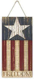 American Flag Wooden Plank Sign 5x10 – Americana Patriotic Decor