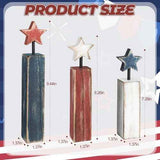Red White and Blue Wooden Candle Decorations