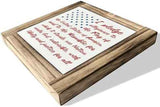 Wooden American Flag Pledge of Allegiance Wall Art