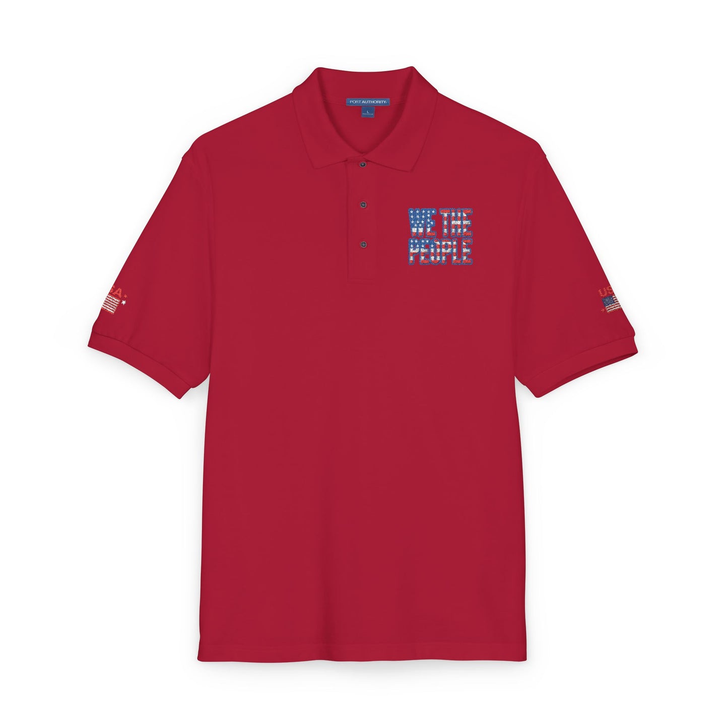 We The People Embroidered Polo