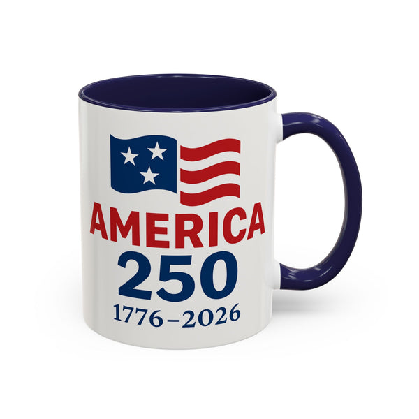 America 250 Coffee Mug – 1776–2026 Patriotic 15oz Accent Cup