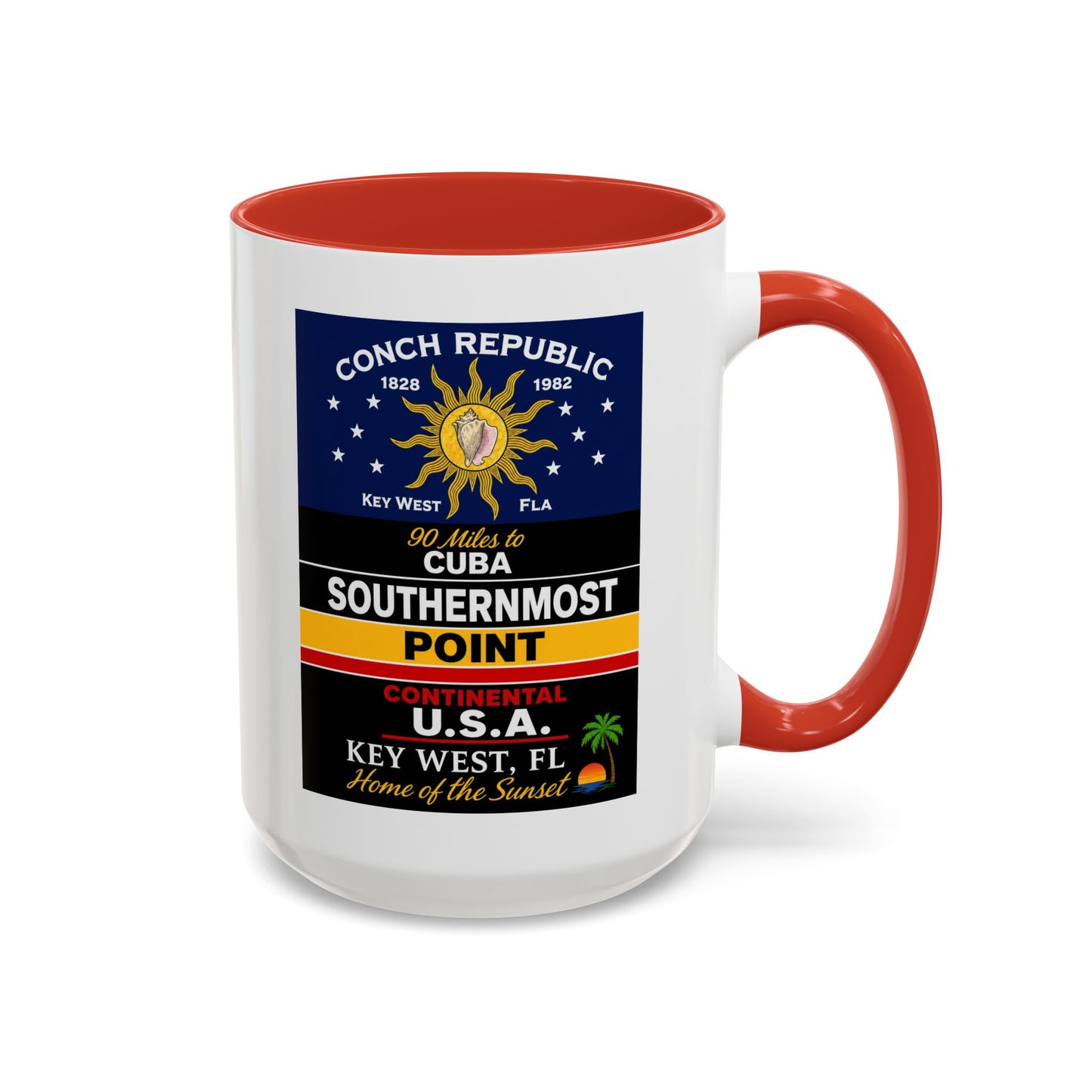 Southernmost Point Key West Coffee Mug — Conch Republic Souvenir Accent Mug