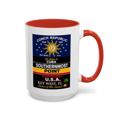 Southernmost Point Key West Coffee Mug — Conch Republic Souvenir Accent Mug