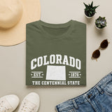 Colorado Centennial State T-Shirt — EST. 1876 Retro College Tee