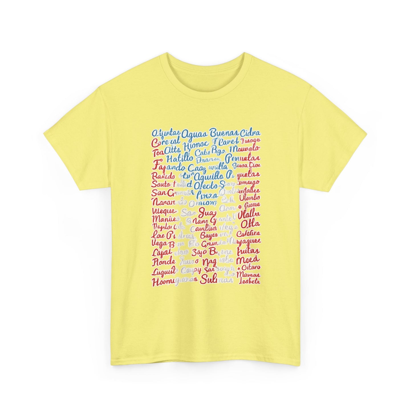 Puerto Rico Cities & Flag T-Shirt — Vintage Road Sign Tee