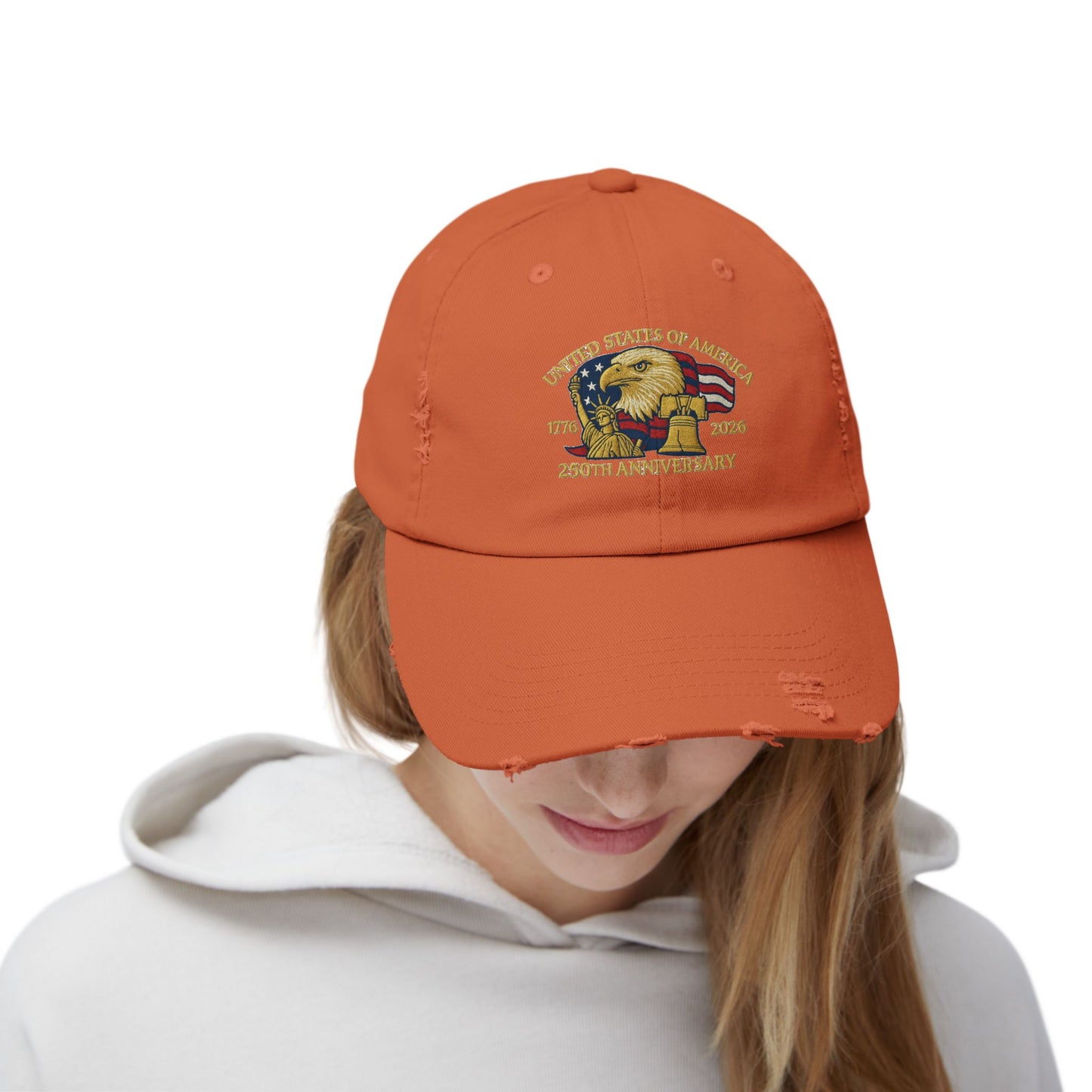 United States of America 1776-2026 Distressed Baseball Hat