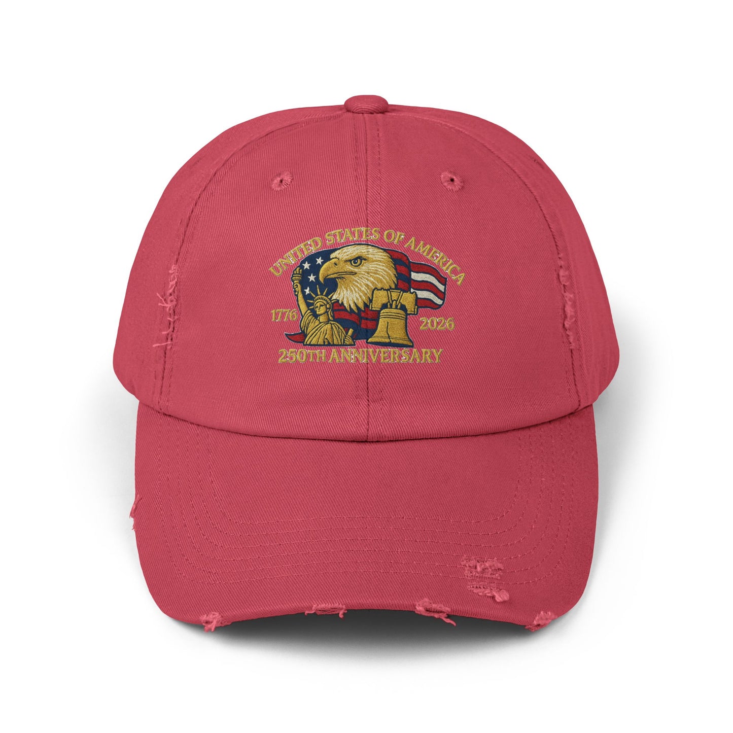United States of America 1776-2026 Distressed Baseball Hat