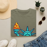 Statue of Liberty Pizza Tee — Funny NYC Pizza T‑Shirt