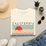 California Dreaming T-Shirt Sun and Colorful Waves