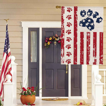 Patriotic Animal Paw Print Garden Flag Double Sided product photo 4
